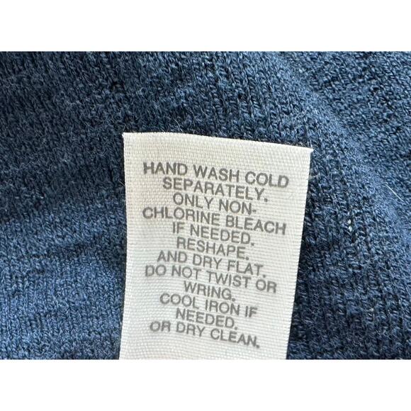 PureJill J Jill Artisanal Jacquard Cardigan Sweater Small Open Front Blue Gray - Picture 6 of 9